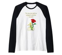 Camiseta The Little Prince with rose quote | Para los amantes de los libros Camiseta Manga Raglan