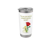 Camiseta The Little Prince with rose quote | Para los amantes de los libros Vaso térmico de acero inoxidable de doble pared