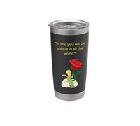 Camiseta The Little Prince with rose quote | Para los amantes de los libros Vaso térmico de acero inoxidable de doble pared