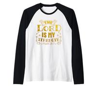 Camiseta The Lord is My Strength, Jesus is my Superhero Shirt Camiseta Manga Raglan