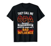 Camiseta They Call Me Opa Because Partner In Crime Día del Padre Camiseta