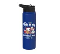 Camiseta This Is My Christmas Movie Watching Stainless Steel Insulated Water Bottle