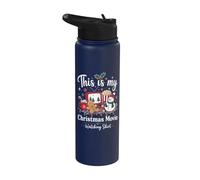 Camiseta This Is My Christmas Movie Watching Stainless Steel Insulated Water Bottle