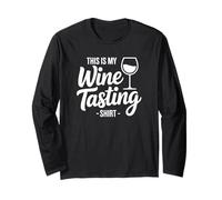 Camiseta This Is My Wine Tasting - Funny Wine Manga Larga