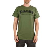 Camiseta Thrasher Skate Mag De Manga Corta - Verde Ejército