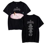 Camiseta Tini Stoessel Cupido para mujer y hombre, casual, cuello redondo, manga corta, retro, clásica, Negro, 42