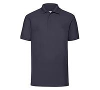 Camiseta tipo polo de manga corta para hombre Fruit of the Loom Azul Deep Navy X-Large
