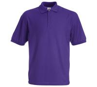 Fruit of The Loom Raglan Sleeve Polo, Violeta, Large para Hombre
