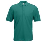 Camiseta tipo polo de manga corta para hombre Fruit of the Loom Verde verde esmeralda X-Large
