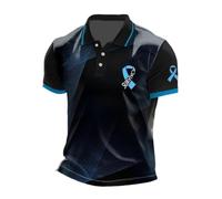 Camiseta tipo polo para hombre para investigación del cáncer de mama, para concienciación de la próstata, Z2-black - Polo de cáncer de mama para hombre, 3XL