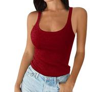 Camiseta Tirantes Algodon Mujer, Negras Blanco Deportes Marron Camisa Sin Mangas Chaleco Deportiva Deporte Bra Interior Talla Grande Deportivos Top Fiesta Mujer Negra Hippie Tank Top, S