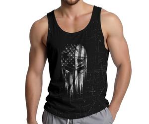 Camiseta Tirantes Atletismo Hombre, Camiseta sin Mangas con Estampado gráfico para Hombre, Ideal para Uso Informal en Verano y para Entrenamiento Deportivo en el Gimnasio.