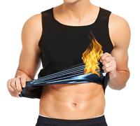 Camiseta Tirantes de Sauna Reductora Chaleco Top T-Shirt Conjunto Trajes Adelgazantes Compresion Adelgazante Sudoración Deporte moldeadora Musculosa Ejercicio Gym Running Fitness Mangas Cortas Hombres