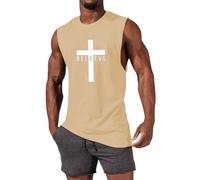 Camiseta Tirantes Hombre Camiseta Sin Mangas Hombre Fitness Exterior Correr Ocio Deportes Chaleco Gimnasio Sleeveless tee Verano