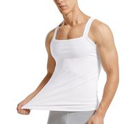 Camiseta Tirantes Hombre Casual, Camiseta sin Mangas elástica con Cuello Cuadrado, Ajustada y musculosa para Hombre, para Entrenamiento Deportivo, Transpirable, cómoda y Casual.