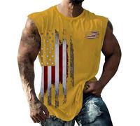 Camiseta Tirantes Hombre Gym, Camiseta sin Mangas con Estampado patriótico para Hombre, Ideal para Entrenamiento de Verano y Gimnasio