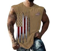 Camiseta Tirantes Hombre Gym, Camiseta sin Mangas con Estampado patriótico para Hombre, Ideal para Entrenamiento de Verano y Gimnasio