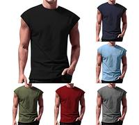 Camiseta Tirantes Hombre Gym Running Verano Basic Tank Top Camisetas sin Mangas Deporte Chalecos Deportivos Original Casual Chandal T-Shirt Vest para Musculación y Correr Entrenamiento Fitness Playa
