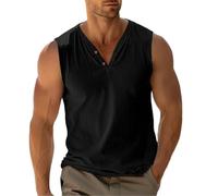 Camiseta Tirantes Hombre Gym Running Verano Basic Tank Top Camisetas sin Mangas Deporte Chalecos Deportivos Original Casual Transpirable Vest T-Shirt Cuello V para Musculación y Correr Entrenamiento