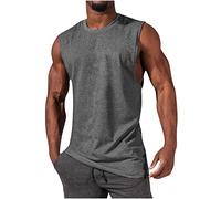 Camiseta Tirantes Hombre Ligero Transpirable Top Sin Mangas Hombre Ajustado Verano Gimnasio Verano Camisetas Compresión Hombres para Primavera Playa Casual Versátil