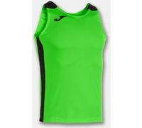 Camiseta tirantes hombre record ii verde flúor negro 8-10
