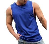 Camiseta Tirantes Hombre,Tallas Grandes Camiseta Deporte Hombre para Gimnasio Camisetas Deportiva Sin Mangas Holgada Ligera Transpirable Cuello Redondo Chaleco Deporte Color Sólido Tank Top Rebajas