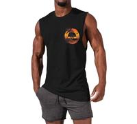 Camiseta Tirantes Hombre Verano con Estampado Playa Palm Beach Tank Top Basic Casual Camisetas sin Mangas Hawaiano Vacaciones Chalecos Deportivos Original Chandal T-Shirt para Correr Entrenamiento Gym