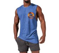 Camiseta Tirantes Hombre Verano con Estampado Playa Palm Beach Tank Top Basic Casual Camisetas sin Mangas Hawaiano Vacaciones Chalecos Deportivos Original Chandal T-Shirt para Correr Entrenamiento Gym