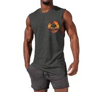 Camiseta Tirantes Hombre Verano con Estampado Playa Palm Beach Tank Top Basic Casual Camisetas sin Mangas Hawaiano Vacaciones Chalecos Deportivos Original Chandal T-Shirt para Correr Entrenamiento Gym