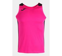 Camiseta Tirantes Joma Record II Rosa Flúor Negro - Camiseta Tirantes Hombre MKP