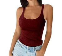 Camiseta Tirantes Negra Mujer, Fiesta Bra Built Sin Mangas Deporte Crop Verano Negra Bralette Tallas Grandes Camisetas de Deporte Mujer Interior Pack Gym Algodon Tank Top with Built in Bra, L
