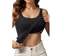 Camiseta Tirantes Sin Mangas Mujer Unicolor Crop Top holgadas versátil, monocolor, informal Camisola de Ajuste Elegante Cómoda Camisa para IR al Trabajo, Citas, Vacaciones