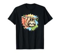 Camiseta Tired Sloth Hanging from Branch Introvert Vibes Camiseta