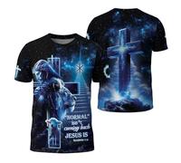 Camiseta Todo Lo Puedo En Cristo, Cristianismo, Versículo Manga Corta Cómodo Camisetas Básicas Transpirable T-Shirt para Camping Regular Senderismo XXL