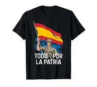 Camiseta Todo por la Patria España Ejército Español FCSE Camiseta, Hombre, Negro, 5XL