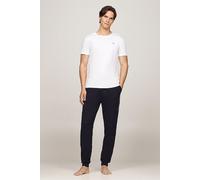 Lote de 3 camisetas de cuello redondo de algodón elástico Hombre Talla M. Color Blanco