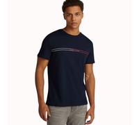 Tommy Jeans Camiseta de Manga Hombre Slim Entry Graphic tee con Cuello Redondo, Azul (Dark Night Navy), XL