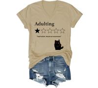 Camiseta Total Bullshit Would Not Recommender, para adultos y hombres, Caqui (cuello en V), S
