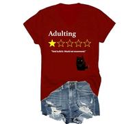 Camiseta Total Bullshit Would Not Recommender, para adultos y hombres, Claret (cuello en V), L
