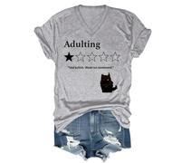 Camiseta Total Bullshit Would Not Recommender, para adultos y hombres, Gris (cuello en V), 3XL