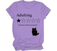 Camiseta Total Bullshit Would Not Recommender, para adultos y hombres, morado claro, XL