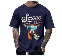 Camiseta tradicional para hombre, estilo vintage, básica, de manga corta, camiseta deportiva, estampada, Oktoberfest, gran tamaño, camiseta bávara, D3 Armada, XL