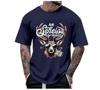 Camiseta tradicional para hombre, estilo vintage, básica, de manga corta, camiseta deportiva, estampada, Oktoberfest, gran tamaño, camiseta bávara, D1 Armada, L
