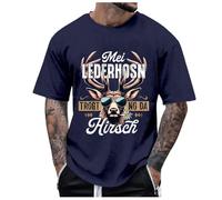Camiseta tradicional para hombre, estilo vintage, básica, de manga corta, camiseta deportiva, estampada, Oktoberfest, gran tamaño, camiseta bávara, D4 Armada, S