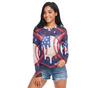Camiseta transparente para mujer, de manga larga, de malla, transparente, talla S, Ice Cream Baseball Drip Respect the Drip Youth Boy, M
