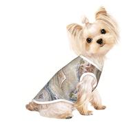 Camiseta transpirable para perros pequeños con estampado de piedra de ónix, color azul pálido, para cachorros, gatitos, perros y gatos
