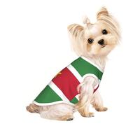 Camiseta transpirable sin mangas con estampado de la bandera de Surinam para mascotas pequeñas y medianas, chihuahua, yorkie, perro salchicha
