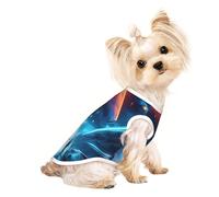 Camiseta transpirable sin mangas con estampado futuro de ciencia ficción para mascotas pequeñas y medianas, chihuahua, yorkie, perro salchicha