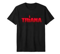 Camiseta Triana Logo Negra Hombre 100% Algodón Rock Progresivo (FR/ES, Letras, XL, Regular, Regular)