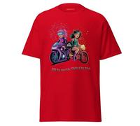 Camiseta Two Worlds One Bond, inspirada en la ficción dividida en neón pastel, ropa de jugador emocional para fanáticos de la fantasía de ciencia ficción, camiseta de algodón unisex, rosso, XL